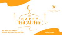 Eid Al-Fitr Strokes Facebook Event Cover Design