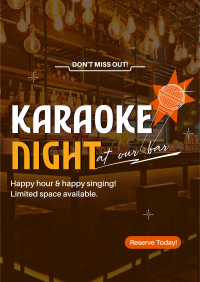 Reserve Karaoke Bar Poster Design