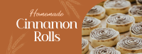 Homemade Cinnamon Rolls Facebook Cover Design
