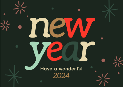 Abundant New Year Postcard Image Preview