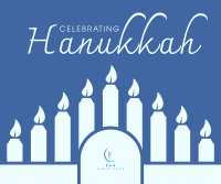 Celebrating Hanukkah Candles Facebook post Image Preview