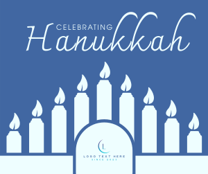 Celebrating Hanukkah Candles Facebook post Image Preview