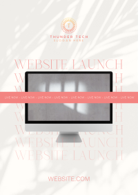 Minimalist Website Launch Poster Image Preview