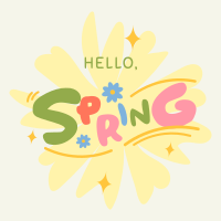 Playful Hello Spring Instagram post Image Preview