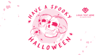 Halloween Skulls Greeting Facebook Event Cover Design