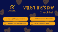 Valentine's Checklist Facebook Event Cover Design
