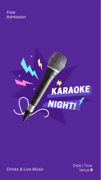 Karaoke Night Blast Facebook Story Design