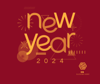Abstract New Year Facebook Post Image Preview