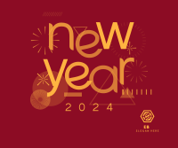 Abstract New Year Facebook post Image Preview