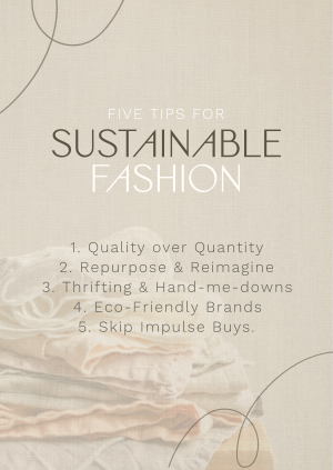 Chic Sustainable Fashion Tips Poster Image Preview