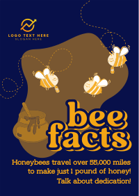 Honey Bee Facts Flyer Design