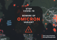Beware Of Omicron Postcard Design