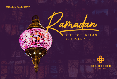 Ramadan Stained Glass Pinterest board cover Image Preview