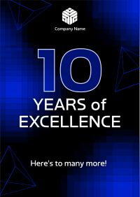 Geo Pixel Anniversary Flyer Design