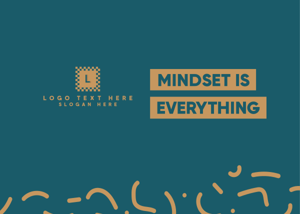 Mindset Doodle Lines Postcard Design Image Preview