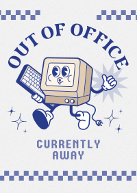 Retro Out Of Office Poster Preview