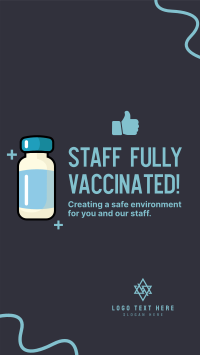 Vaccinated Staff Announcement Instagram Story Design