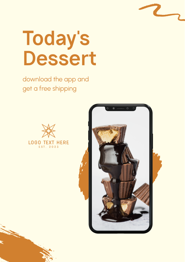 Today's Dessert Poster Design Image Preview