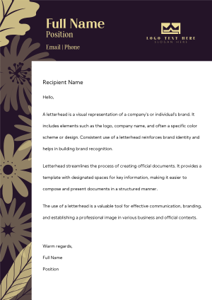 Tropical Floral Paradise Letterhead Image Preview