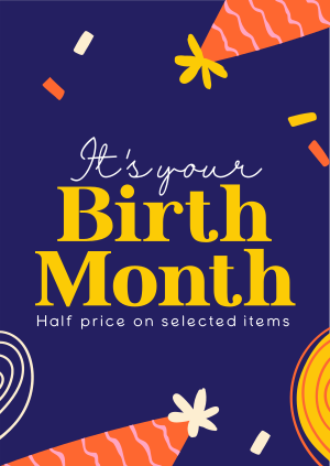 Birthday Month Promo Poster Image Preview
