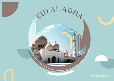 Eid Al Adha Shapes Postcard Image Preview