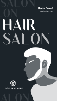 Minimalist Hair Salon YouTube Short Design