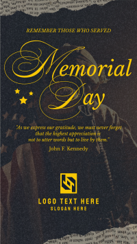 Rustic Memorial Day Facebook Story Design