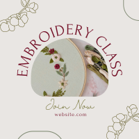 Embroidery Class Instagram post Image Preview