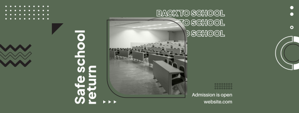 Back to School Memphis Facebook Cover Design Image Preview