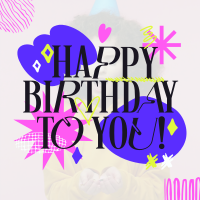 Quirky Birthday Celebration Instagram Post Design
