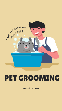 Grooming Cat Instagram story Image Preview