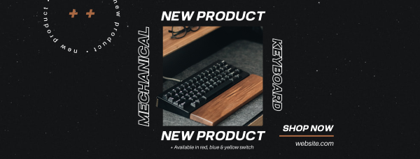 Mechanical Keyboard Facebook Cover Design Image Preview