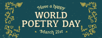 World Poetry Day Facebook cover Image Preview