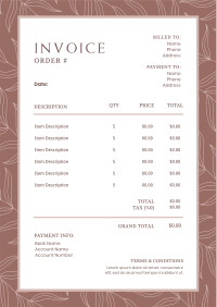 Lovely Wellness Invoice Design