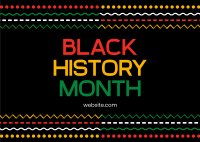 Black History Lines Postcard Design