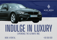 Luxury Car Rental Postcard Image Preview