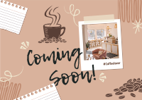 Polaroid Cafe Coming Soon Postcard Image Preview