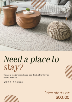 Cozy Place to Stay Flyer Image Preview