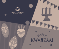 Abstract Kwanzaa Facebook Post Design