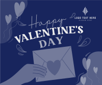 Valentines Day Greeting Facebook Post Design