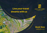 Your Travel Dreams Postcard Design