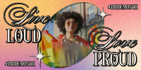 Retro Pride Month Twitter post Image Preview