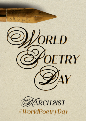 World Poetry Day Pen Poster Image Preview