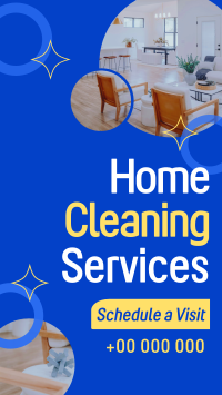 Modern Cleaning Service Facebook Story Design