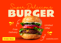 The Burger Delight Postcard Image Preview