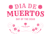 Festive Dia De Los Muertos Postcard Design