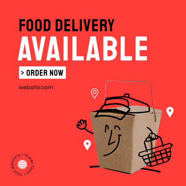 Food Takeout Delivery Instagram Post Design Image Preview