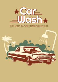 Vintage Carwash Poster Image Preview