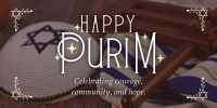 Celebrating Purim Twitter Post Design