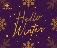 Snowy Winter Greeting Facebook post Image Preview